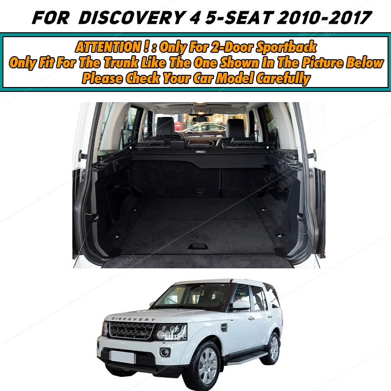 Full Coverage Trunk Mat For Landrover Discovery 4 2010-2017 16 15 14 13 12 11 Car Boot Cover Pad Interior Protector Accessories