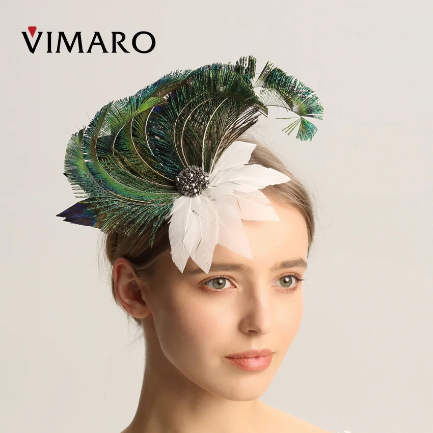 VIMARO – chapeaux paon pour femmes, élégants et fascinants, pour mariage et église