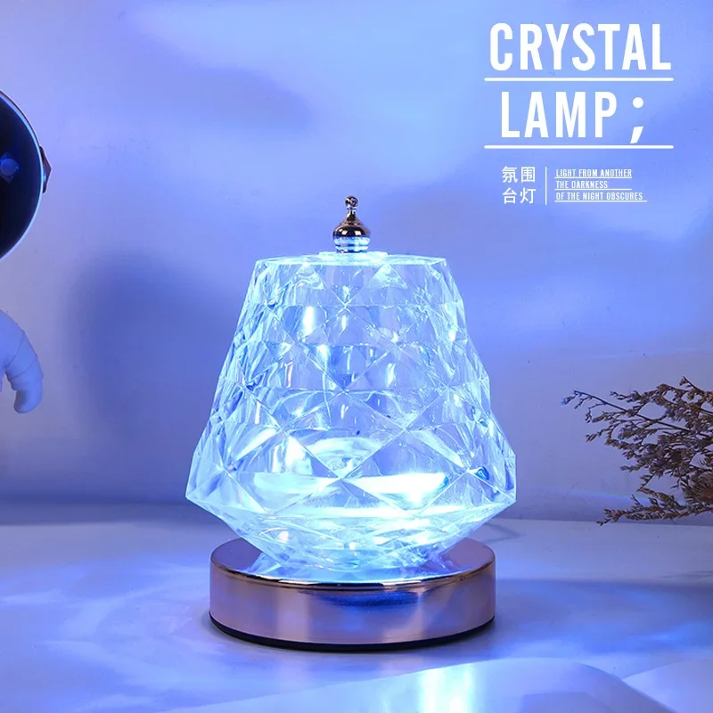 Water Ripple Dynamic Projection Lamp Bedroom HD Starlight Night Light Children's Romantic Rotating Rose Atmosphere Table Lamp
