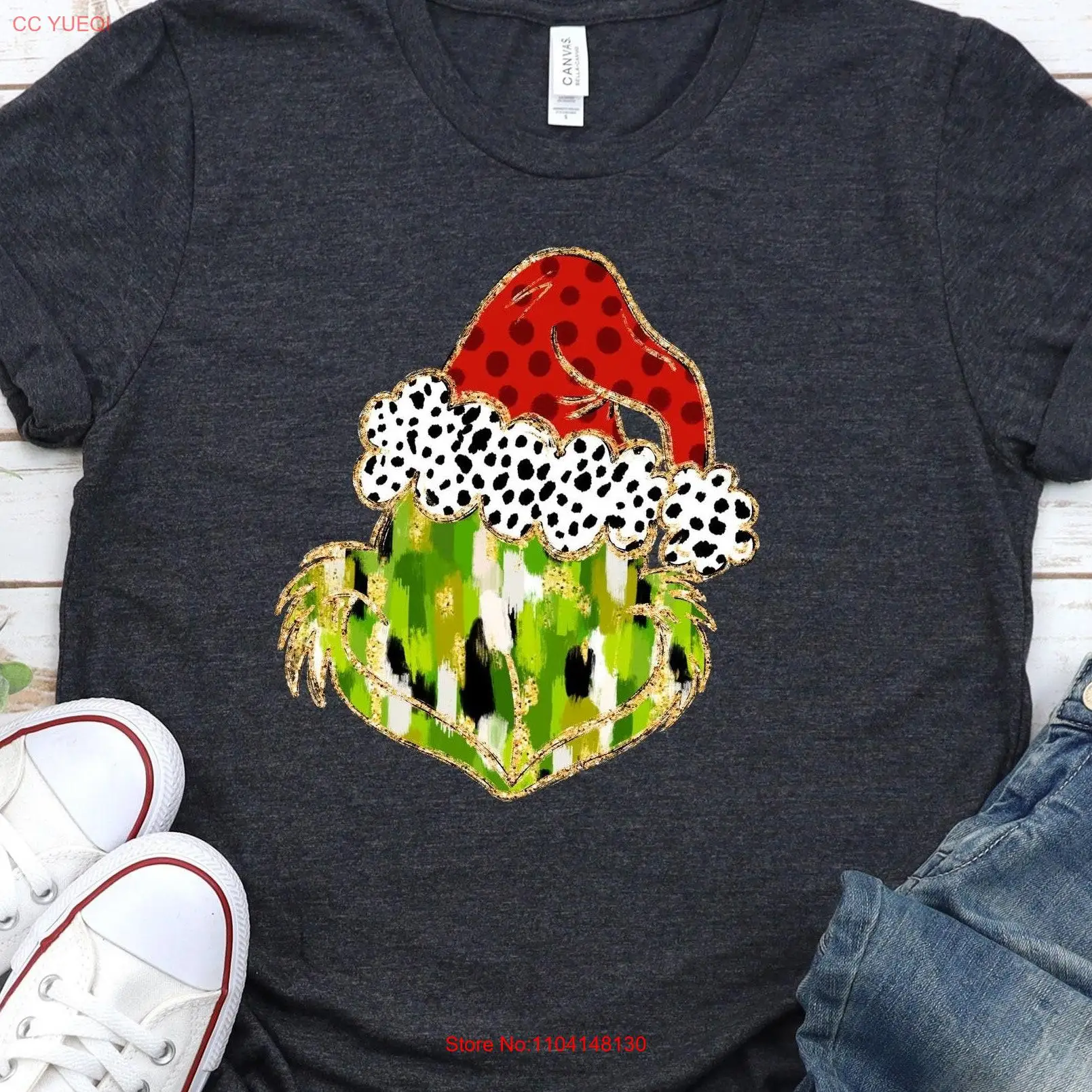 Navidad verde niñas mujeres traje Mean One camiseta s divertida tendencia manga larga o corta
