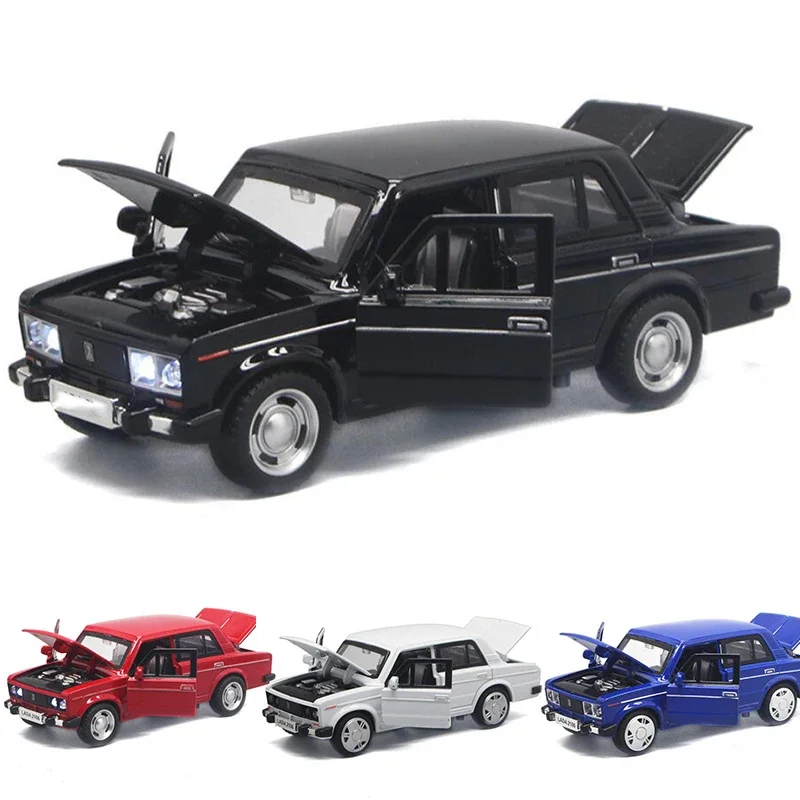 1:32 Mix Colors High Simulation LADA Alloy Car Model Russian Diecast Vintage Metal Car Castings Collection Model Toys V035