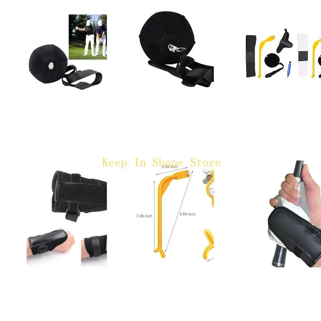 U1JC 5 Pcs/Set Golf Strap Motion Correction Belt Swing Arm Band Wrist Support for Beginner Practice