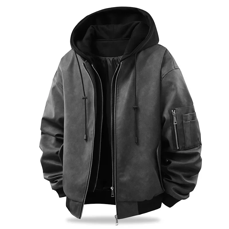 

Осенне-зимняя брендовая кожаная куртка для мужчин, винтажная байкерская куртка из искусственной кожи, повседневная мотоциклетная куртка, мужская повседневная куртка из искусственной кожи