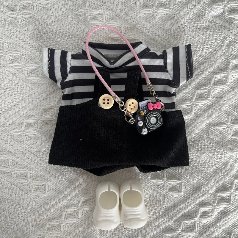 Solo ropa Nueva tendencia caja ciega Labubu ropa de bebé 17cm primera generaciones segunda generación muñeca de peluche ropa doses no