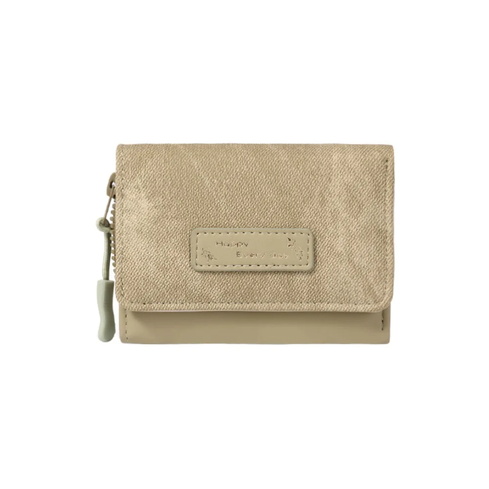 

High Quality Retro Short Wallet Solid Color Multiple Card Slots Coin Purse PU Leather Lady Wallet for Women