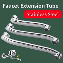Stainless Steel Sink Faucet Pipe In-wall Water Outlet Elbow S-bend Extension Tube Bathroom Kitchen Faucet Leaking Repair Parts
