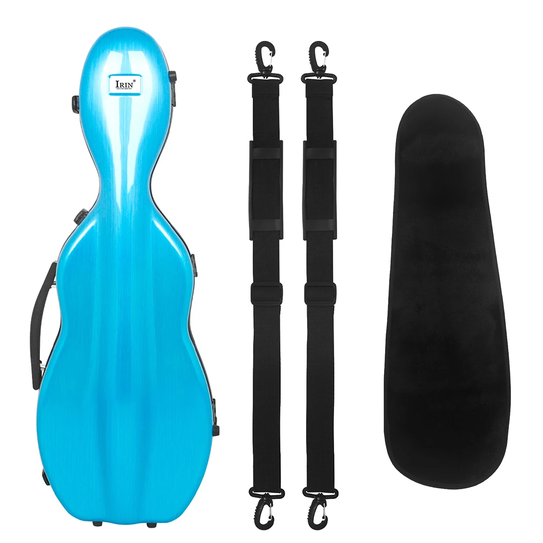 

IRIN 4/4 Violin Case Portable Carbon Fiber Blue Violin Box With Builtin Hygrometer Shoulder Strap Professional Violin Parts