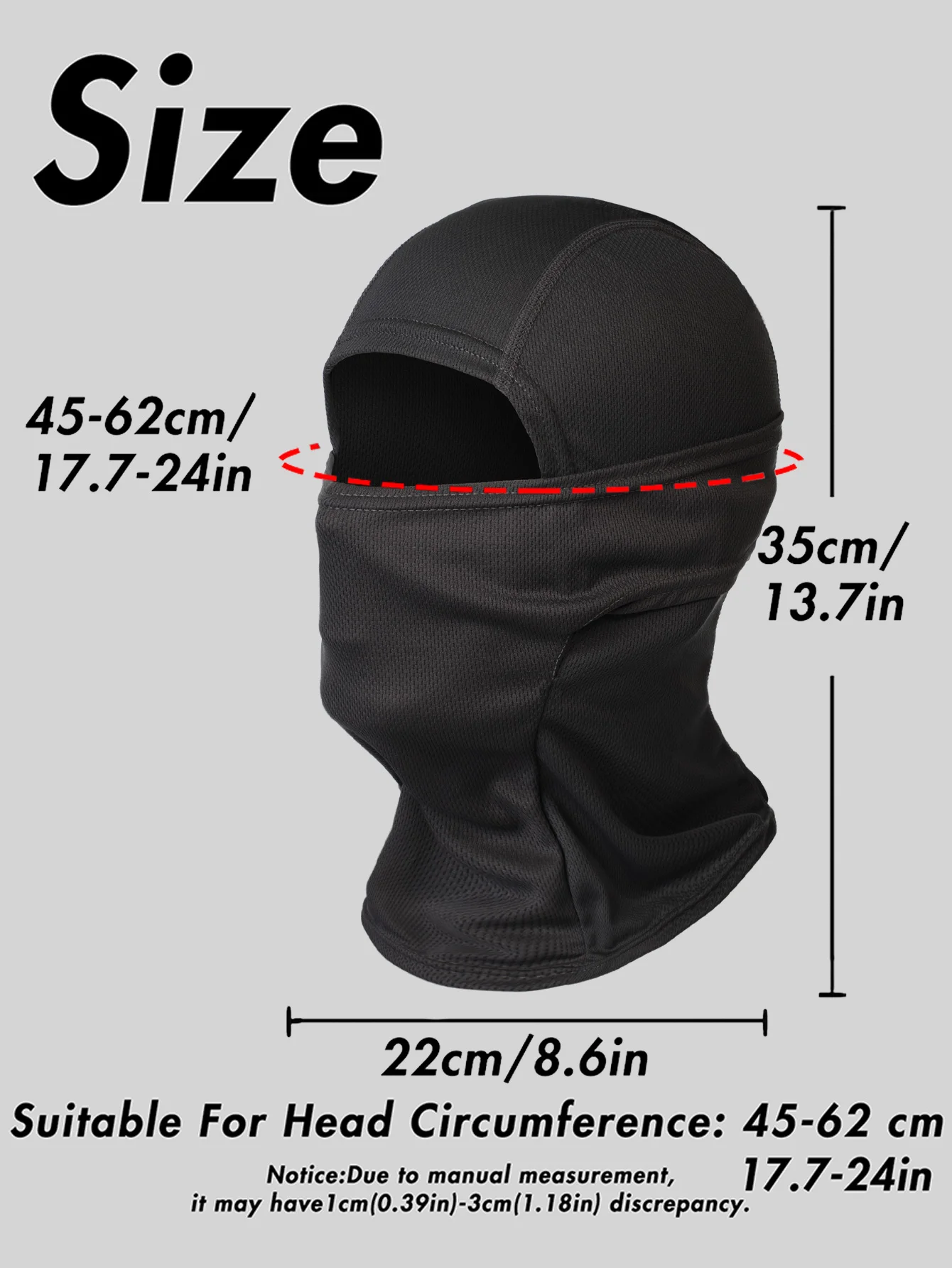 MusionTactical Sturmhaube Vollgesichtsmaske Schnelltrocknend Wandern Radfahren Camping Jagd AirsoftHood Cap Fahrrad Kopfbedeckung Sommer Männer Frauen – Detail 2