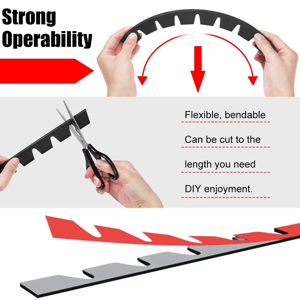

8Pcs Universal Car Bumper Guard Anti-Scratch Scrape Protector Skid Plate DIY Kit