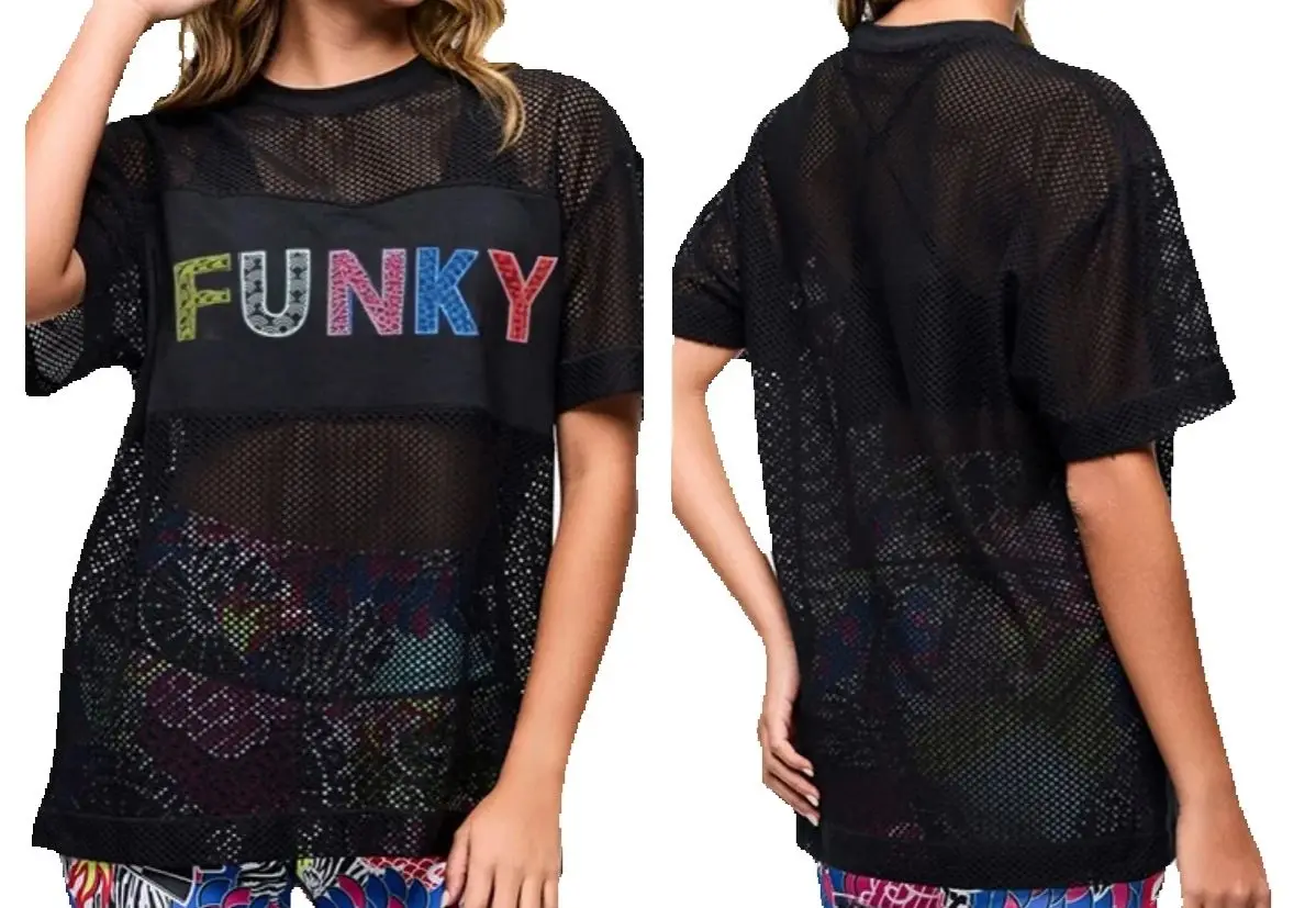 New Arrived Fit Funky casual sports wear short sleeve mesh top tshirt tee 1110