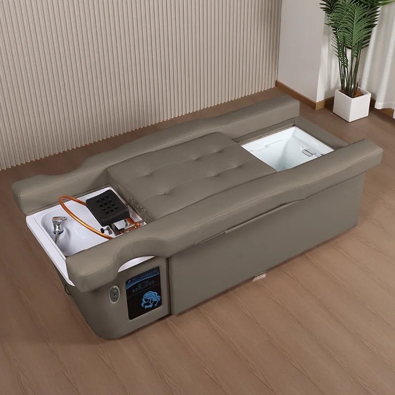 美容サロン家具 スパセンター ペディキュアチェア 電動バックリフト マッサージテーブル 日本式ヘッドスパ シャンプーベッド