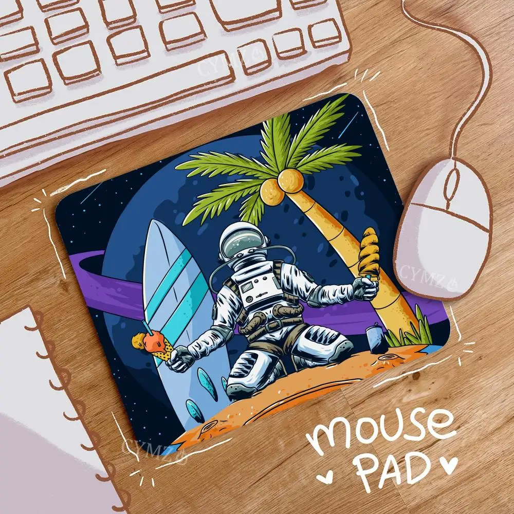 

Забавный дизайн иллюстрации космонавта 40X45 см коврик для мыши настольный коврик аксессуары для ПК клавиатура игровые коврики подходят для офиса и игр