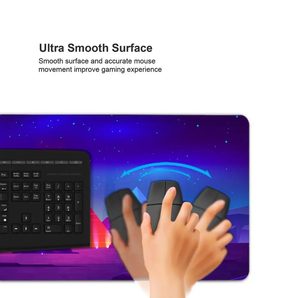 kunstpiramide Muismat Spelaccessoires toetsenbordpad XXL grote vergrendelingsrand 900X400 mm tafelmat Gaming muismat