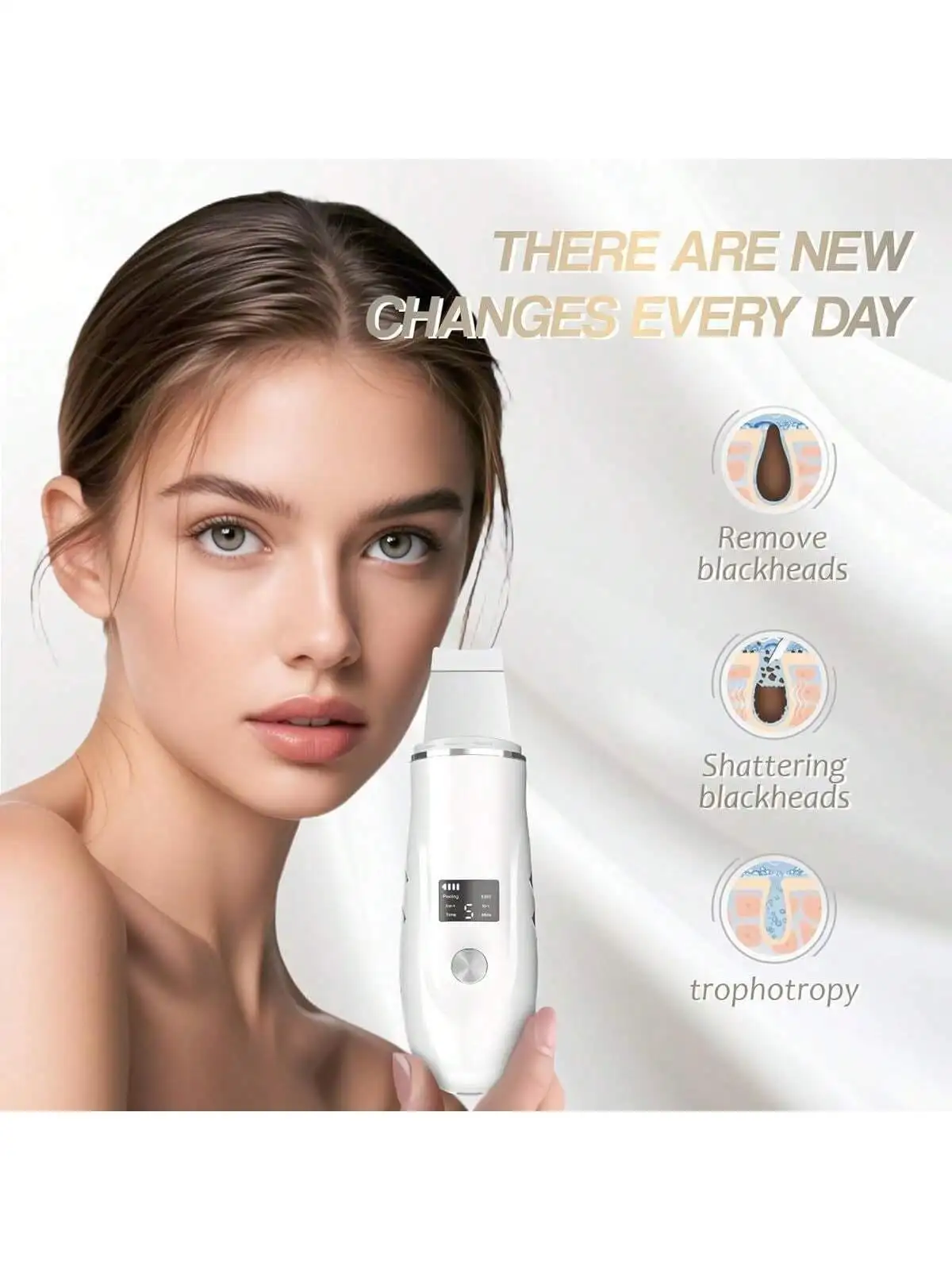 2026 بالموجات فوق الصوتية منظف الوجه تقشير الوجه الجلد الغسيل تنظيف الوجه العميق ملعقة حب الشباب المسام الوجه نظيفة قابلة للشحن #2