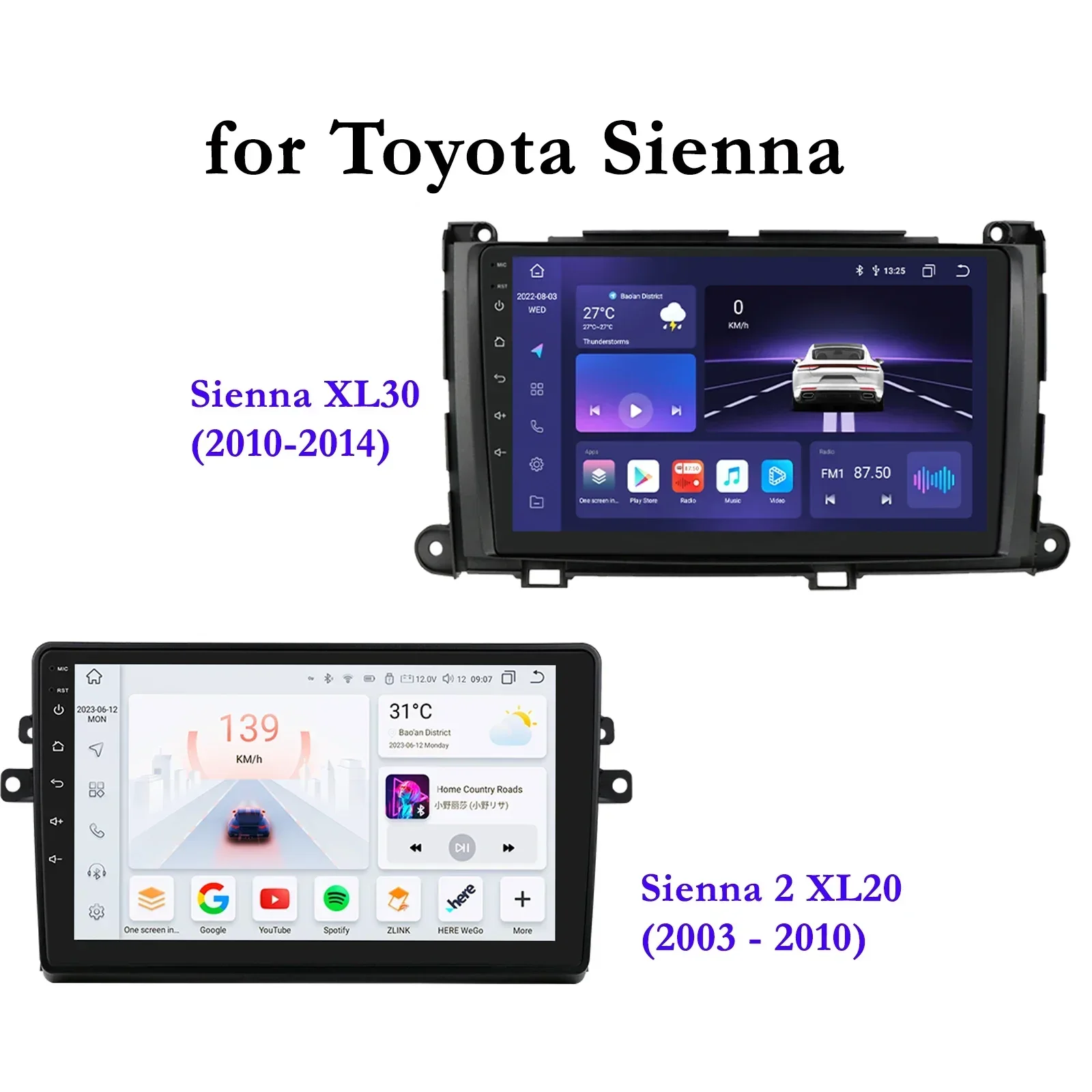 

7862 Audio 2 Din Android Autoradio for Toyota Sienna 2 XL20 2003-2014 XL30 Car Radio Multimedia Video Player GPS Carplay 4G DSP