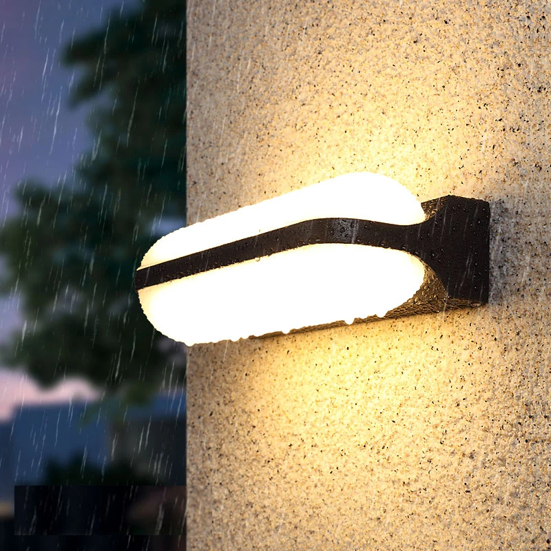 

24W LED Outdoor/Indoor Wall Lamp Up/Down Lighting Waterproof Cottage Gate Patio Acrylic Light Fixture Black Finish