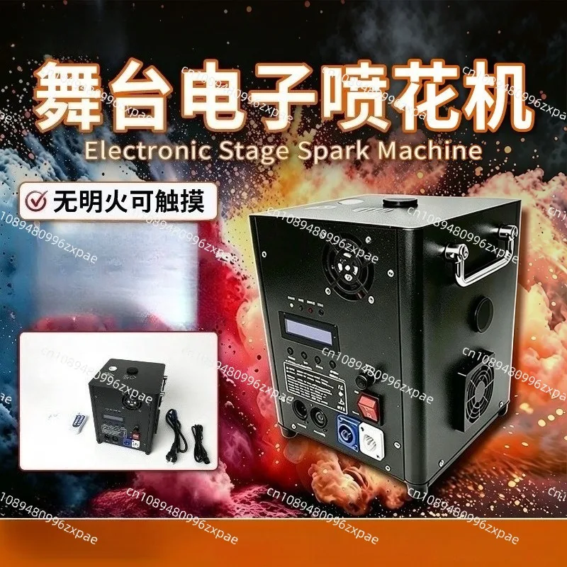 750W Remote Control Rotating Electronic Spark Machine Stage Cold Flame Effect Equipment Wedding Bar Event Show