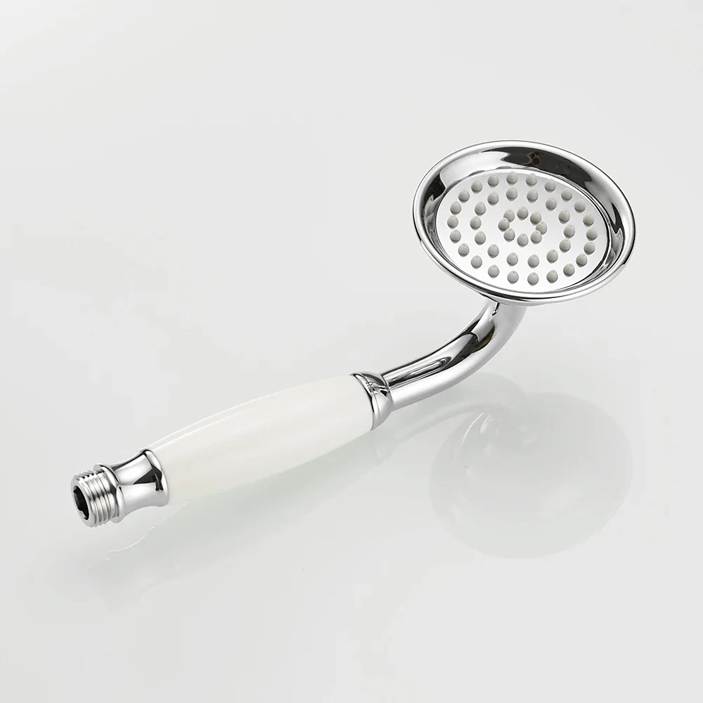 Shower Heads Antique Brass Bathroom Hand Held Shower Sprayer Head Black Gold Chrome Brass&Porcelain Hand Shower Head 5