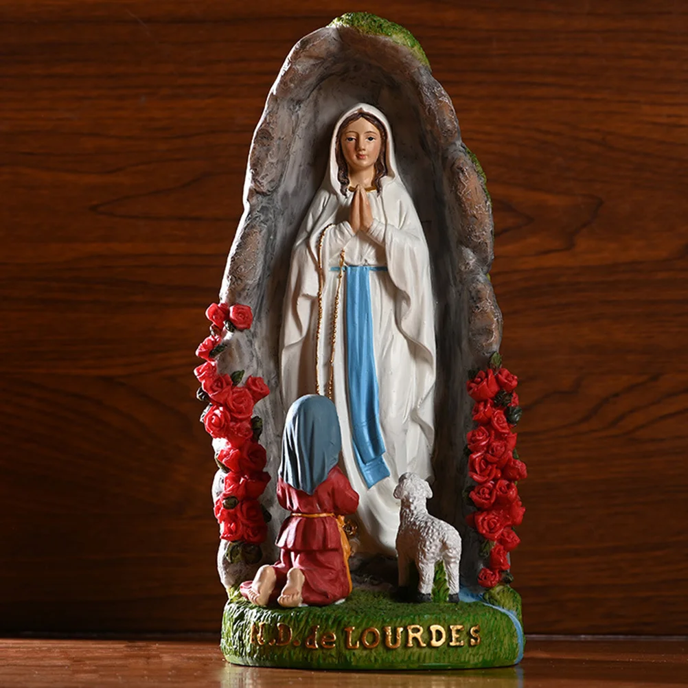 

Nun Resin Statue Decorative Religious Ornament Creative Desktop Adornment Church Decoration Catholicism Adornment Indoor
