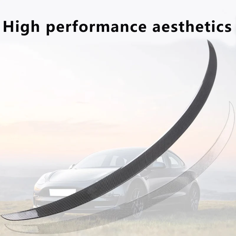 For 2024 Tesla Model 3 highland Rear Trunk Lid Spoiler Wing P Style Car Tailgate Flap Trim Decklid Lip Body Accessories