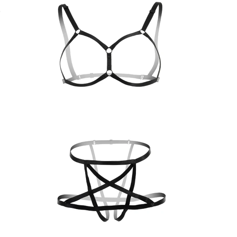 แยก Hollow Out เซ็กซี่ชุดเชือกผ้าพันคอยืดหยุ่นสูงบอดี้สูทเปิด Crotch รั่วเต้านม Magic เกมเสื้อผ้าเซ็กซี่ชุดชั้นในผู้หญิง