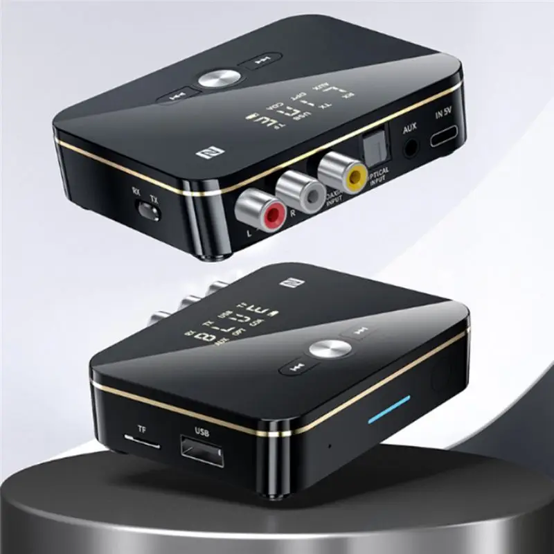 *A23G1205 NFC Digital Display Bluetooth Adapter NFC Bluetooth 5.0 Receiver Transmitter 3.5mm Bluetooth Audio Adapter