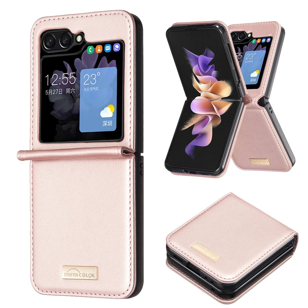 

For Samsung Galaxy Z Flip5 Folding Phone Case Business Solid Color Case