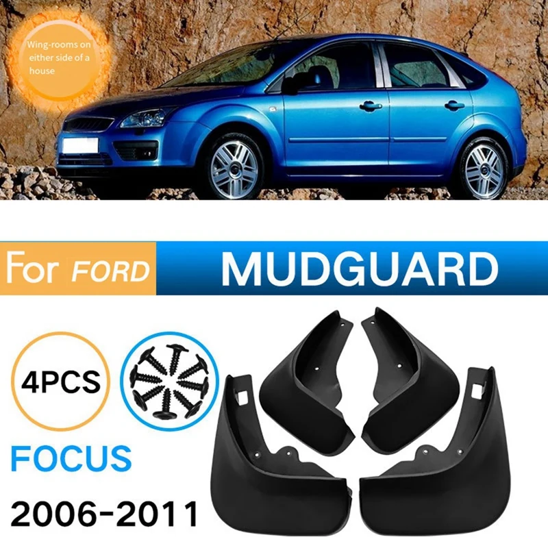 

4PCS Car Mudguard Mud Flaps Splash Mud Guard Fender For Ford Focus 2016-2011 Hatchback Car Accessories