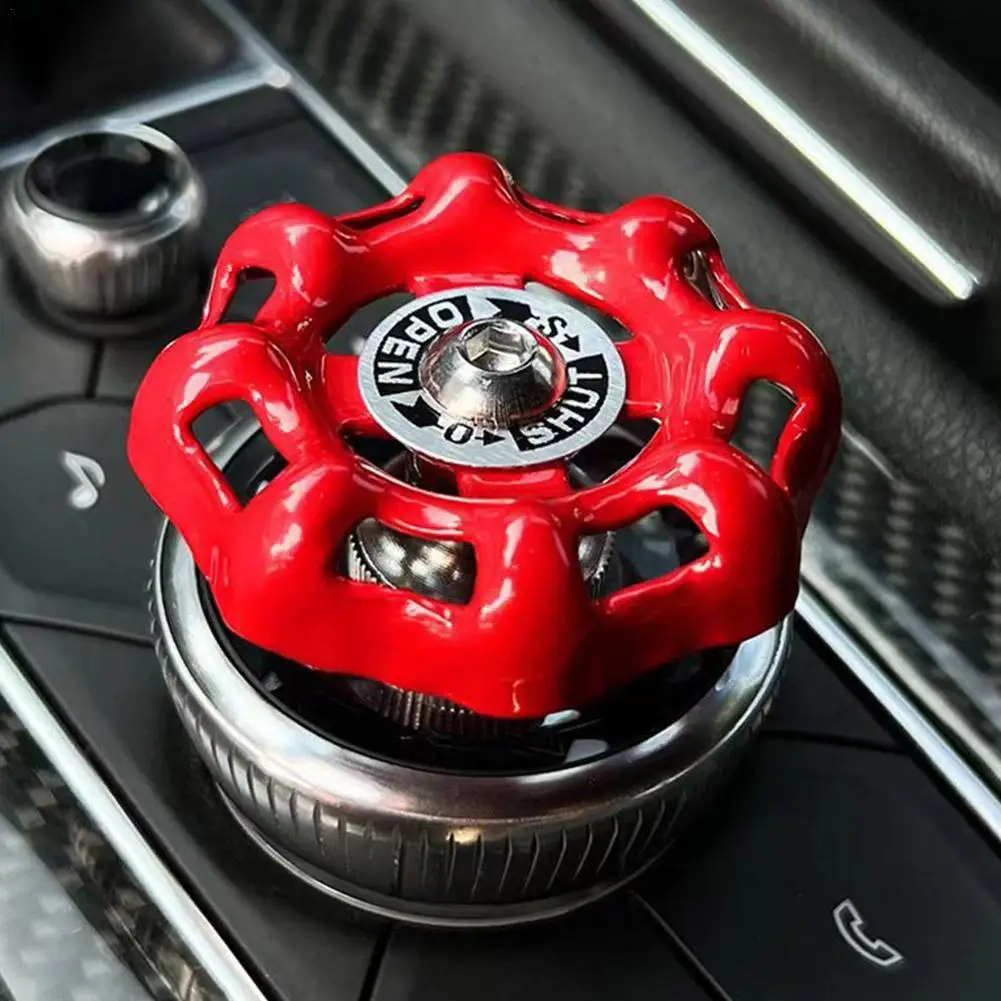 Fun Car Center Valve Decoration Car Interior Shift Knob Cover Gear Industrial Valve Switch Sticker Car One Click Start Button