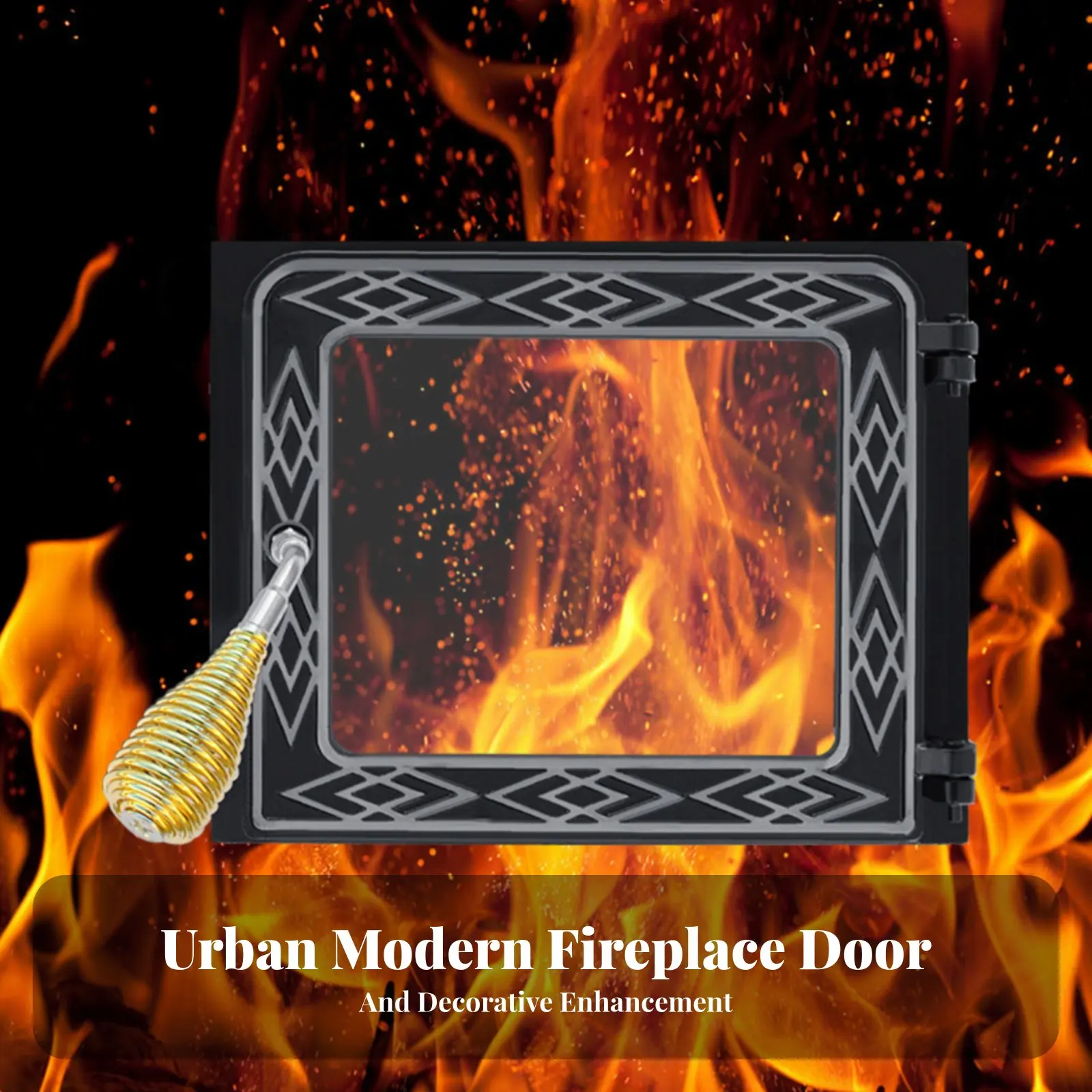 

Высокотемпературное огнеупорное дверное полотно для камина, утолщенное, с защитой от ожогов, из взрывобезопасного стекла, для использования внутри помещений