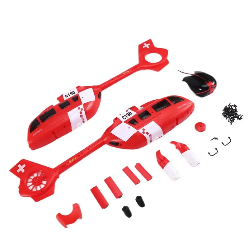 ABUM-C190 For RC Helicopter Upgrade Casing Assembly Kit For RC C190 For RC Helicopter Parts Red