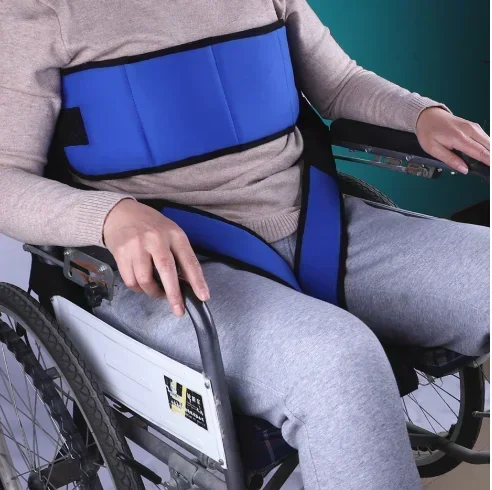 Adjustable Wheelchairs Seat Belts Wheelchair Thigh Belts Safety Harness for Elderly Patients Anti-fall Legs Fixing Belts Medical