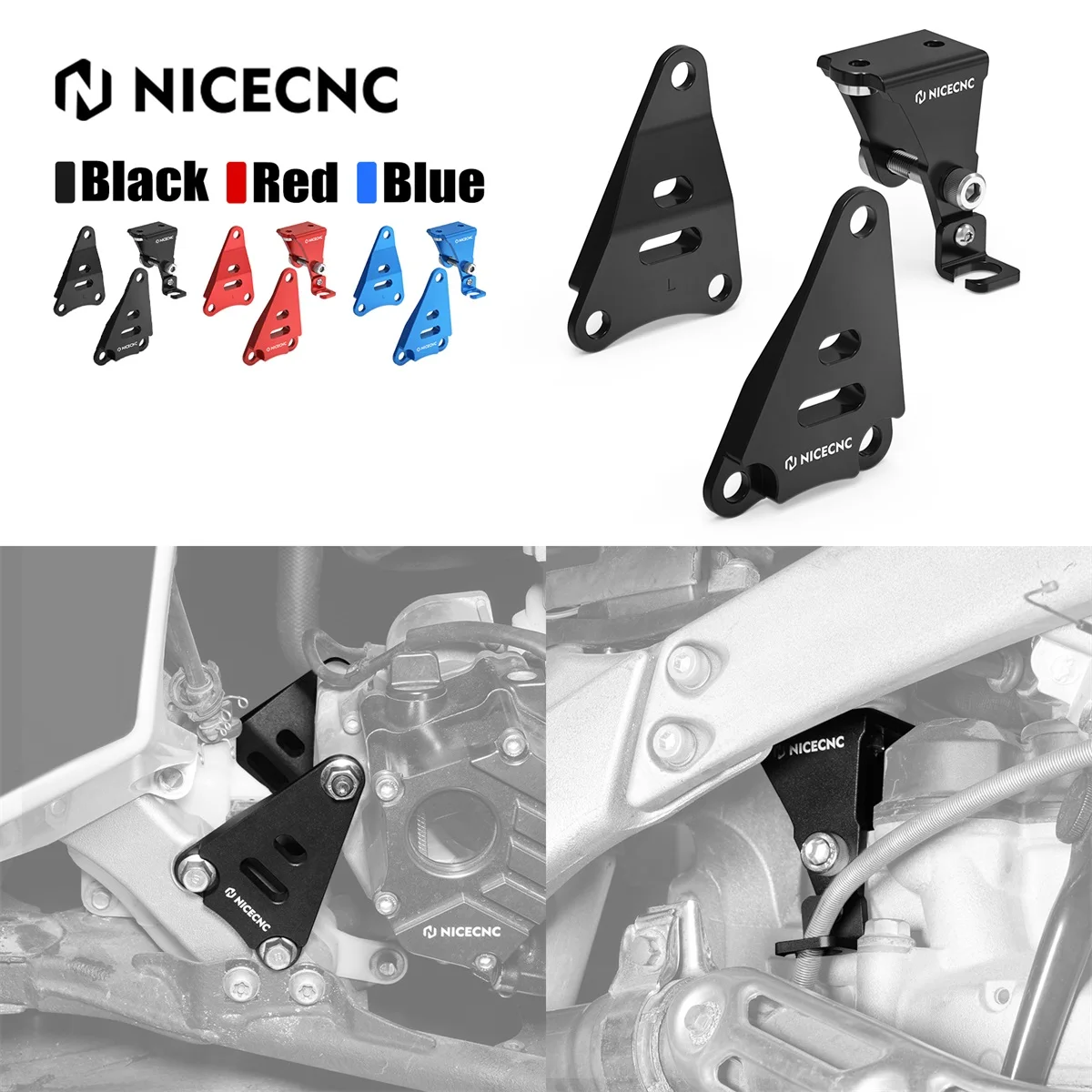 

3 Pcs Engine Stays Mounting Bracket For Yamaha YFZ450R YFZ450RSE 2009-2025 YFZ450X 2010-2011 ATV Replaces 18P-21316-00-00