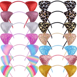 Festa Delicado Glitter Cat Ear Headband Cabelo Banda cabelo Hoop para As Mulheres Meninas para a Festa Celebração e Vestindo Diário