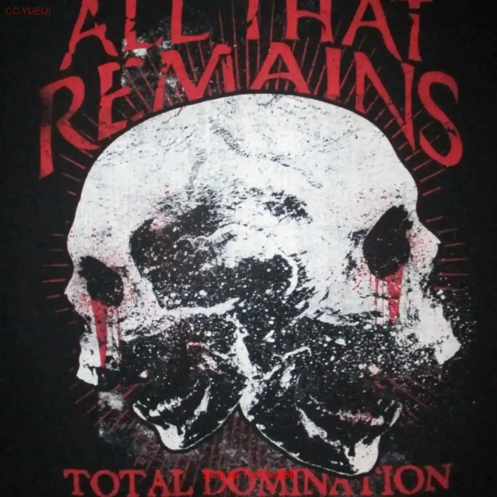 ALL THAT REMAINS TOTAL DOMINATION UNENDING FIGHT T SHIRT Band Concert LARGE vintage Washed streetwear Slightly designer clothes