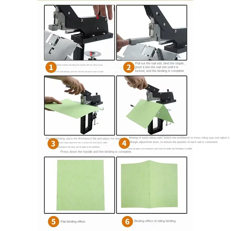 2-in-1 Horse-Riding SH-04 Manual Stapler High-Quality Textbook Stapler Binding up to 60 Sheets