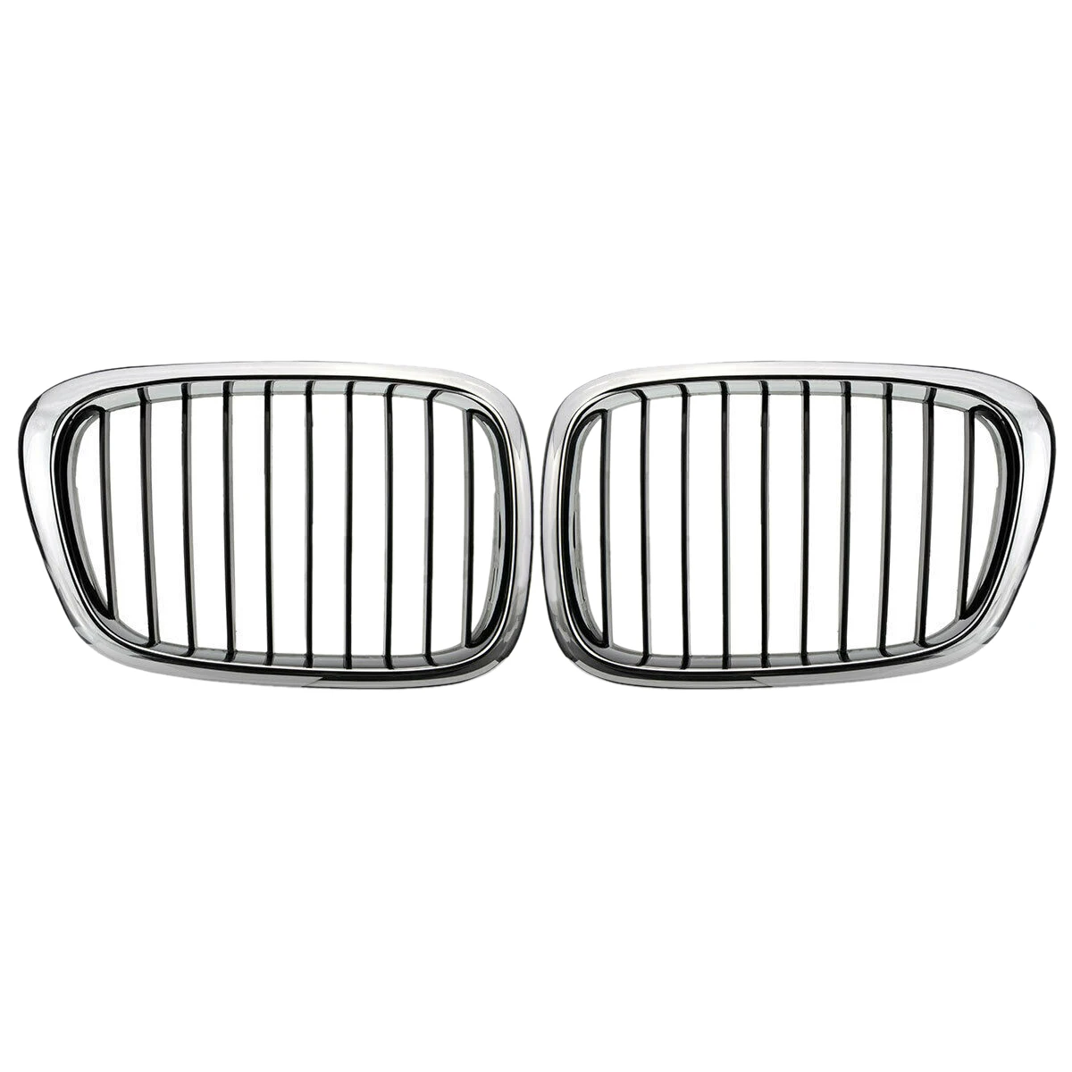 

Front Kidney Hood Grille Grills For-BMW 5-Series E39 M5 530I 540I 525I 1997-2003(Chrome+Black)51137005837