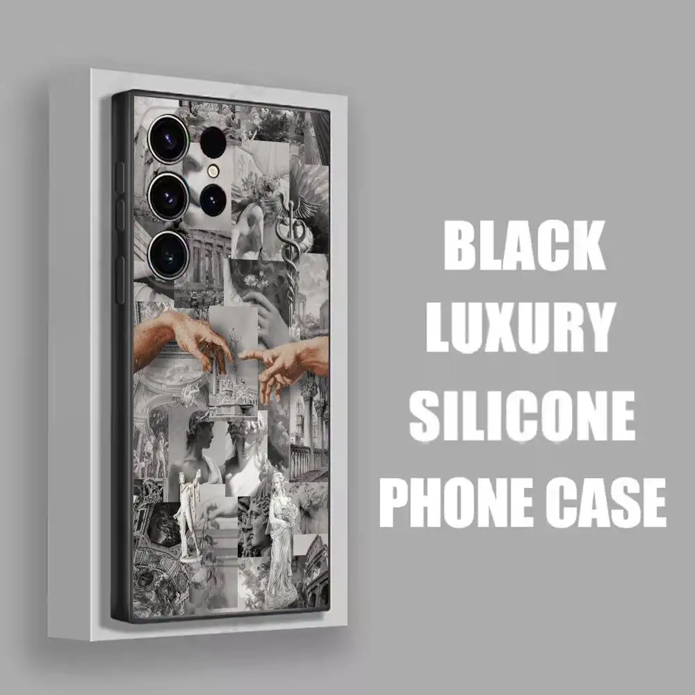 The Creation of Adam Michelangelo Phone Case For Samsung S25,S24,S21,S22,S23,S30,Ultra,S20,Plus,Fe,Lite,5G Black Cover