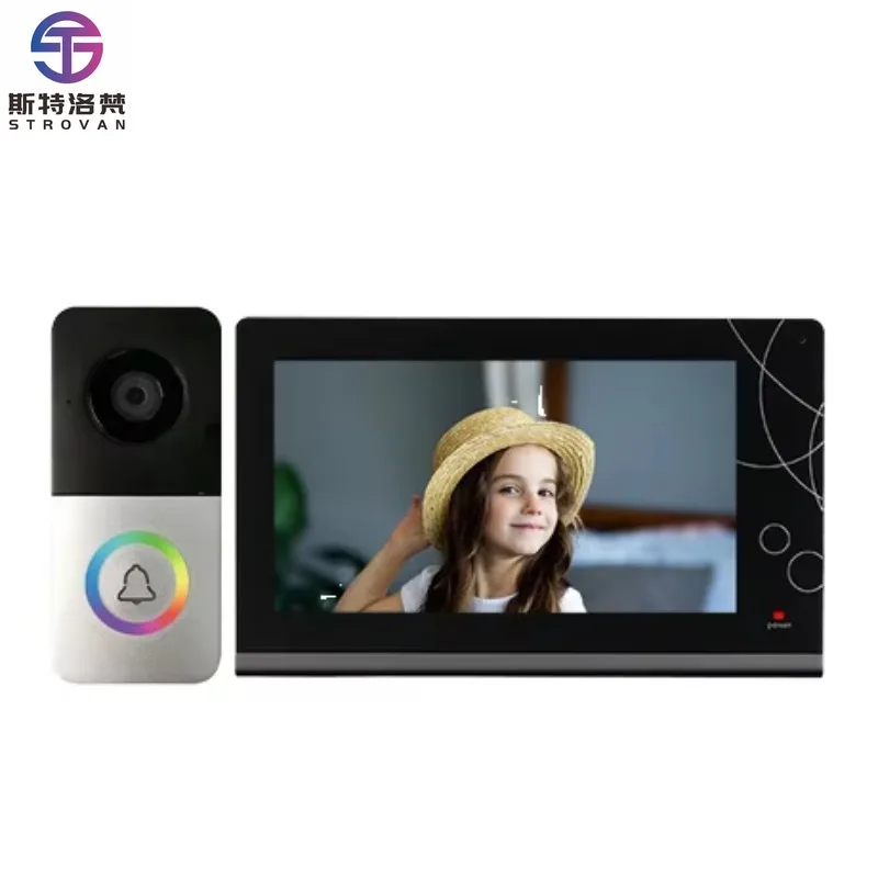 Smart Wireless Doorbell with Night Vision Video Smart Diagonal Unlock Door Phone
