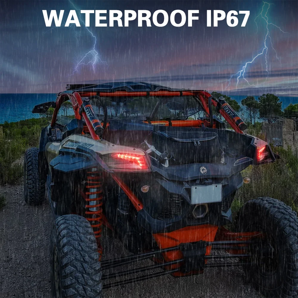 UTV LED Tail Lights Taillight Rear For Can Am Maverick X3 900 MAX Turbo R XDS Rear Brake Tail Lamp Accessories 2017-2021