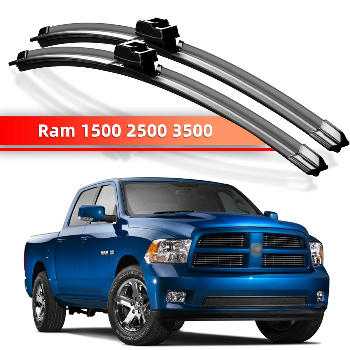Auto Scheibenwischer Geeignet Für Dodge Ram 1500 2500 3500 2002-2024 Auto Wischer Klingen 2003 2005 2008 2010 2015 2017 2020 2022