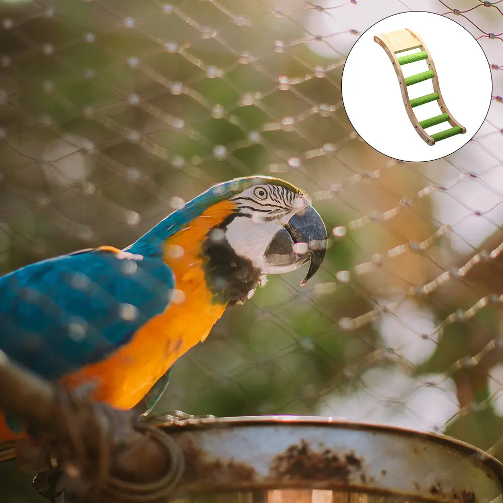 2Pcs Wooden Parrot Ladder for Bird Cage – Chewing Toy to Stimulate Mind, Improve Motor Skills & Promote Activity