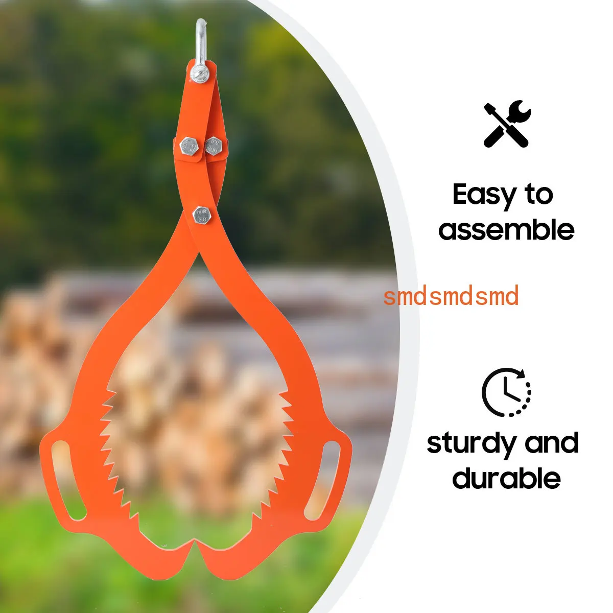 

Double Serrated Jaw Hook Log Lifting Pliers, heavy duty log lifting pliers for lifting, dragging and prying logs.