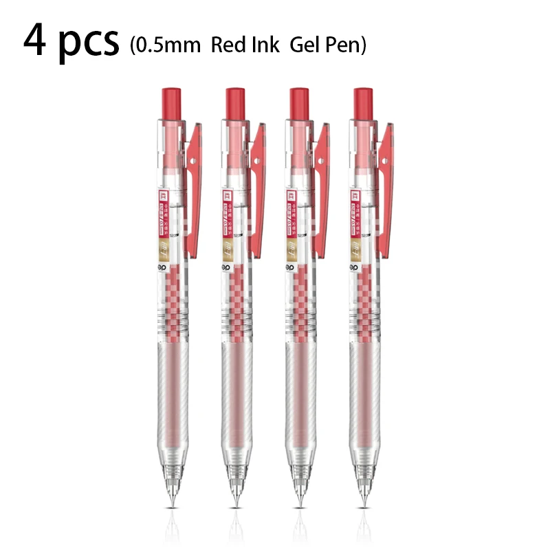 4/8 Pcs Deli 0,5mm Unterschrift Stift Schwarz Rot Schnell trocknende Tinte Gel Stift Schule Student Lieferungen Büro liefert Schreibwaren
