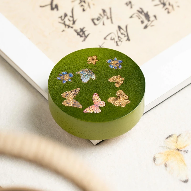 Multifunctional Lacquered Brass Paperweight Brush Rest Paper Press For Calligraphy Chinese Painting Practice Study Desk Art Tool
