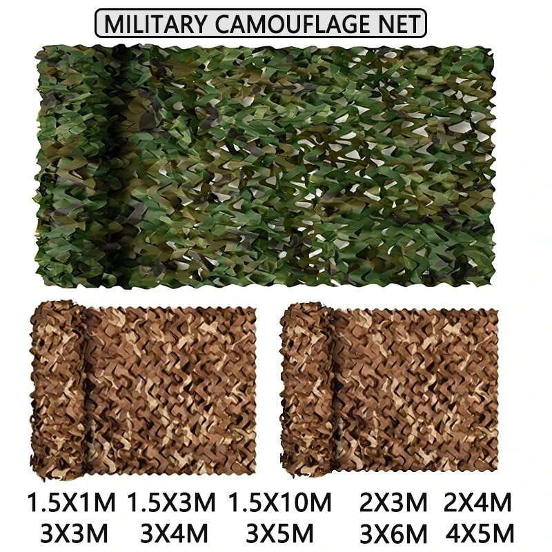 Camouflage hunting net double layer mesh material for camping tactical blind sunshade shooting theme party decoration