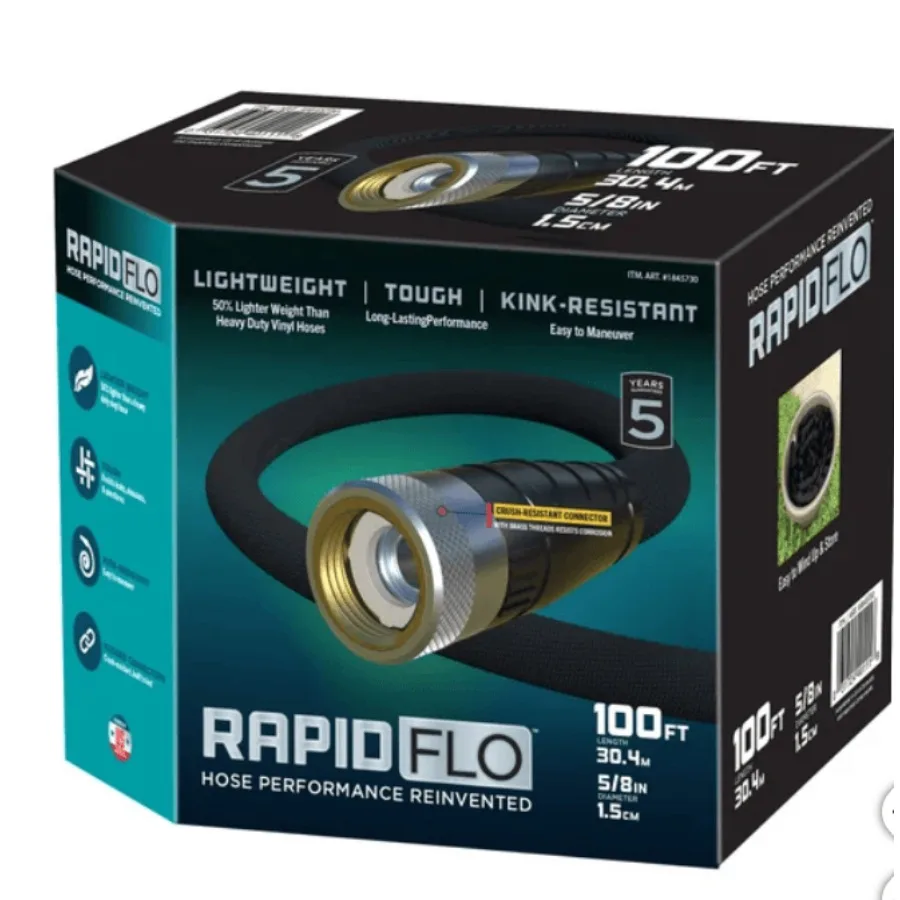 

Teknor Rapid Flo 5 8 in. x 100 ft. Compact Garden Hose