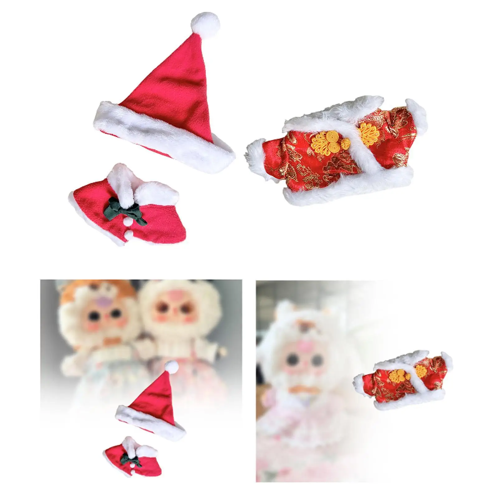 ملابس دمى قطيفة 20 سم، إكسسوارات حيوانات محشوة، أزياء، أنيقة، دعائم للصور