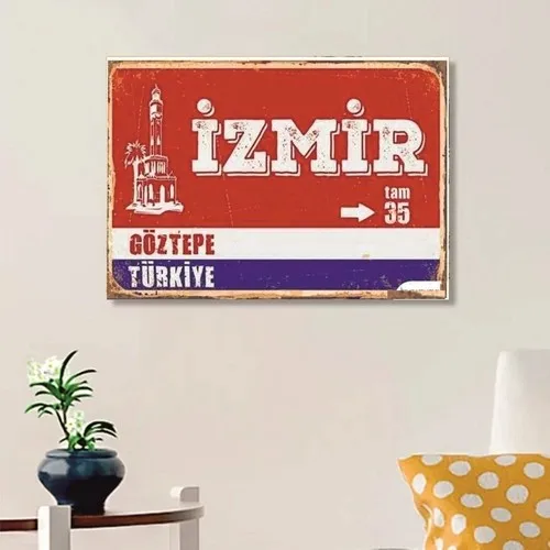 The edict Gift Izmir Sign Wood Retro Poster