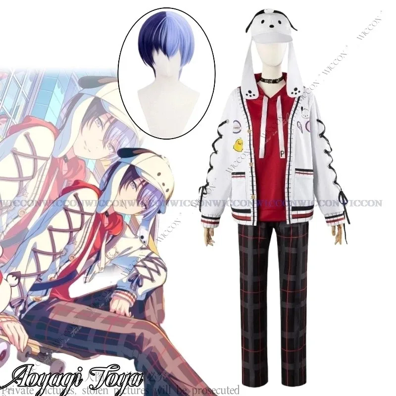 

Aoyagi Toya Косплей Костюм Парик Игровой Проект Sekai Colorful Stage PJSK Vivid BAD SQUAD Daily Outfit Woman Man Party Halloweena;k